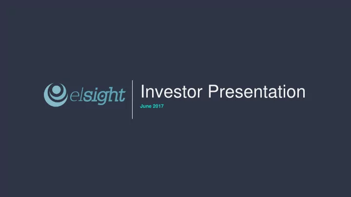 investor presentation