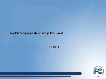 Technological Advisory Council  12-4-2014  Agenda    Mobile Device Theft Working Group    IIT
