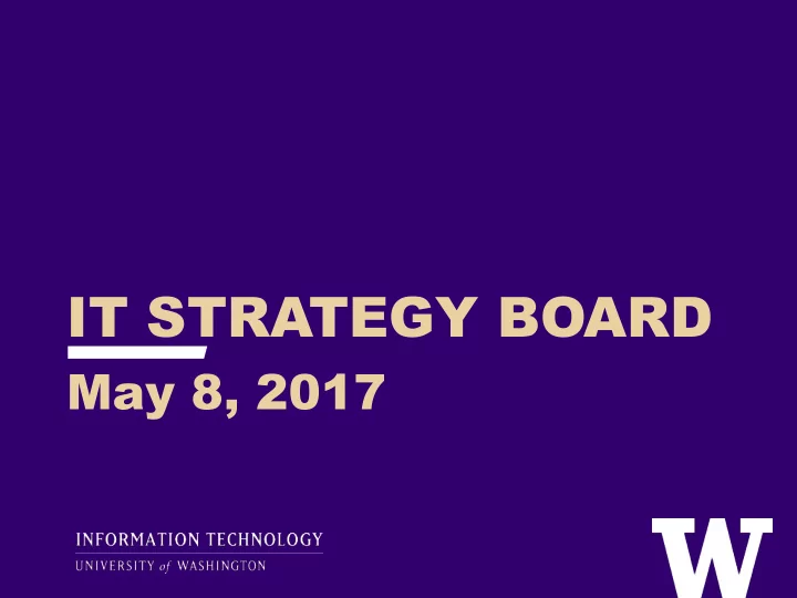 it strategy board