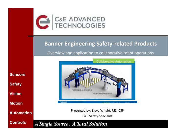 banner engineering safety related products