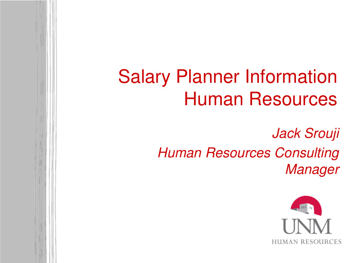 salary planner information