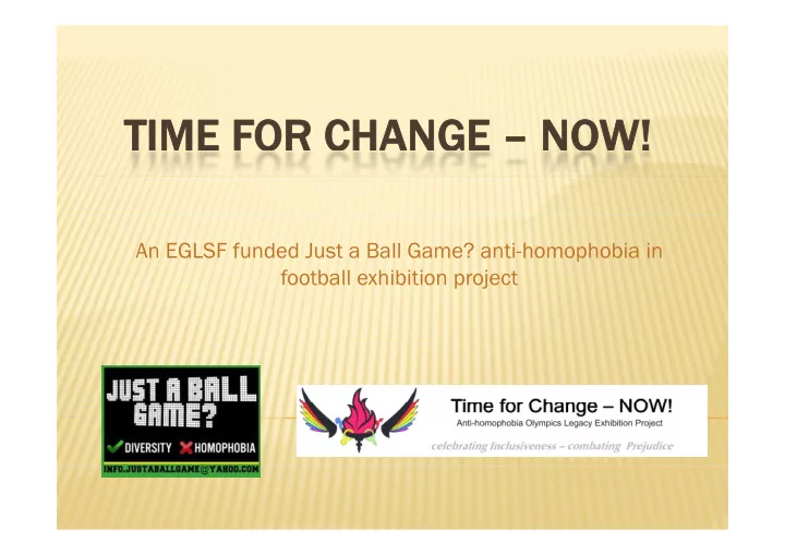 time f ime for change r change now