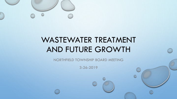 wastewater treatment