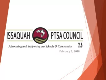 February 8, 2018  Presidents Report  Becky Gordon &amp; Leslie Kahler  Thank you!  u u Heidi