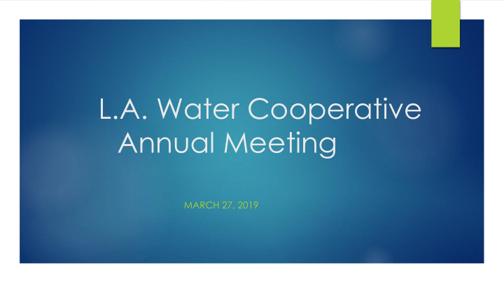 l a water cooperative