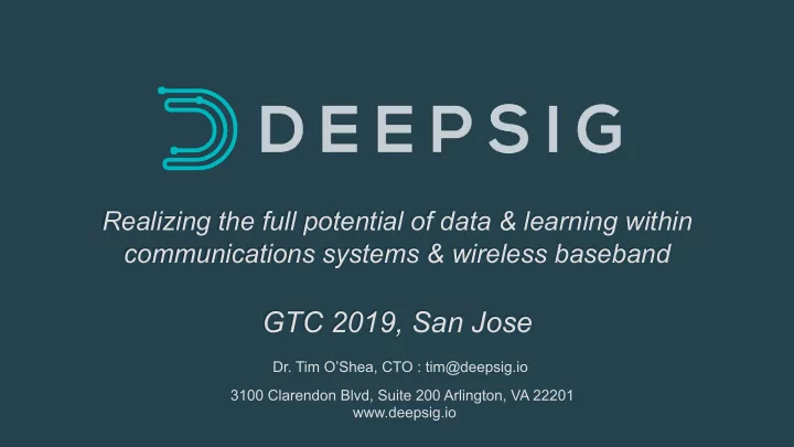 gtc 2019 san jose