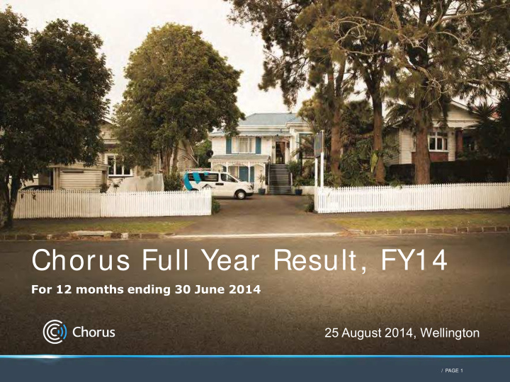 chorus full year result fy14