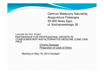 Centrum Medycyny Naturalnej  Akupunktura Fitoterapia 33-300 Nowy S  cz  ul. Kochanowskiego 30