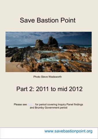 Save Bastion Point    Part 2: