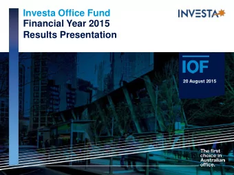 Results Presentation  20 August 2015  Highlights  Financial  &gt; Net profit $179.2 million (down