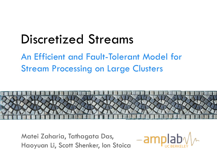 discretized streams