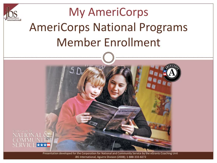 my americorps americorps national programs member