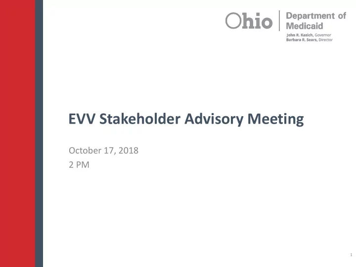 evv stakeholder advisory meeting