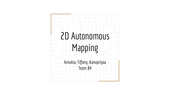 2d autonomous mapping