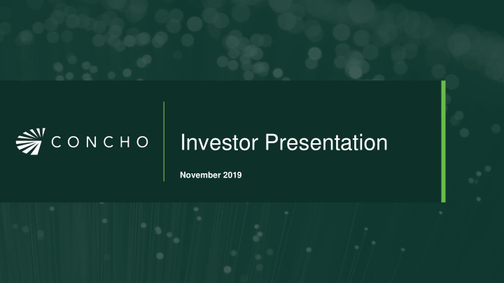 investor presentation