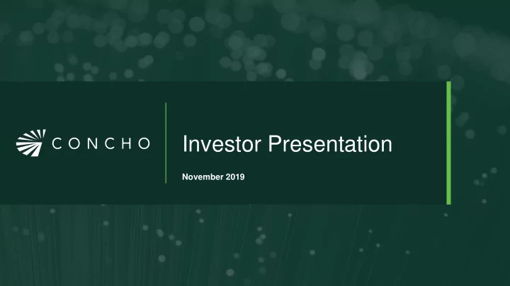investor presentation