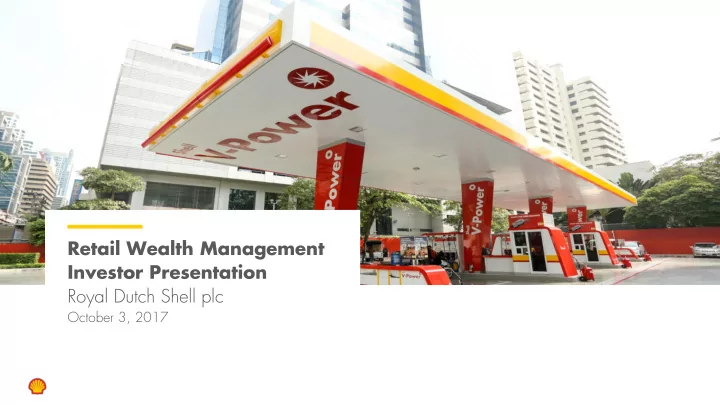 retail wealth management investor presentation royal