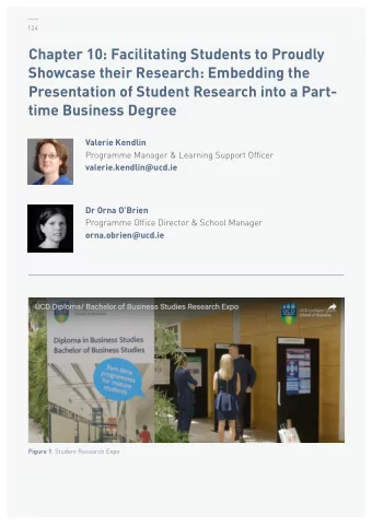 Chapter 10: Facilitating Students to Proudly  Showcase their Research: Embedding the  Presentation
