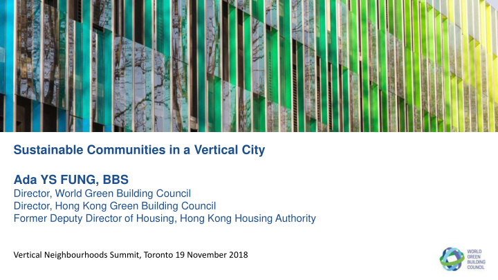 sustainable communities in a vertical city