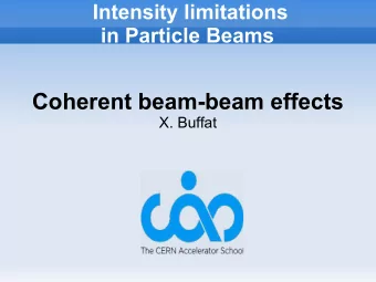 Coherent beam-beam effects  X. Buffat  Content  Coherent vs. incoherent  Self-consistent
