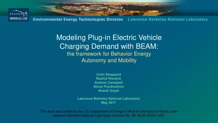 modeling plug in electric vehicle