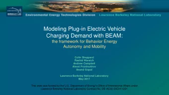 Modeling Plug-in Electric Vehicle  Charging Demand with BEAM:  the framework for Behavior Energy
