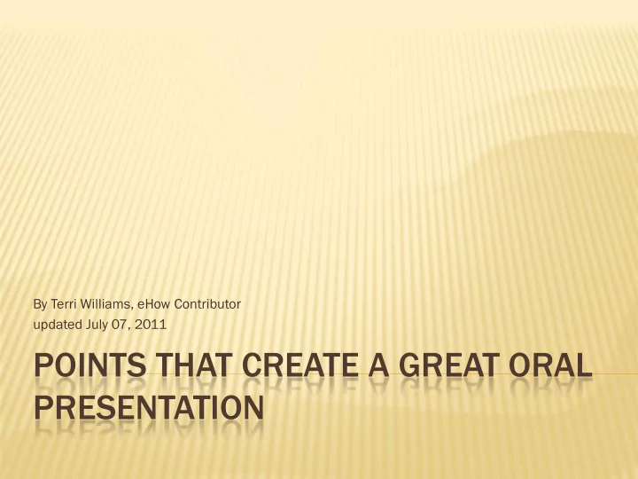 presentation