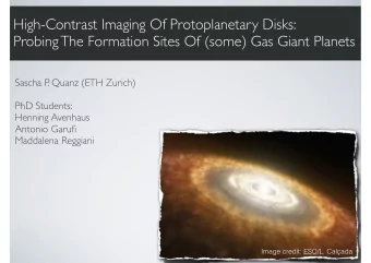 High-Contrast Imaging Of Protoplanetary Disks:  Probing The Formation Sites Of (some) Gas Giant