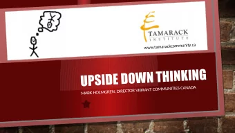 U P S I D E D O W N T H I N K I N G  A  A  D  A  N  C  E  S  I  T  I  U  N  M  O  M  C  N  T  R  A