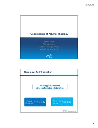 = Modulus  = Viscosity  TAINSTRUMENTS.COM