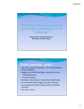Online Learning  Online Learning    yeah !  yeah !  Any time, anywhere learning -- free