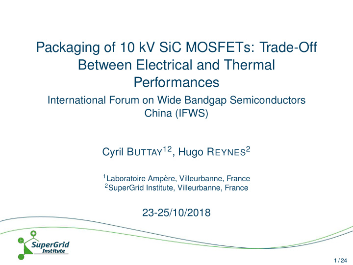 packaging of 10 kv sic mosfets trade off between