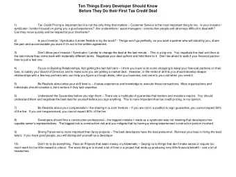 Tax Credit Pricing is Important but it is not the only thing that matters  Customer Service is