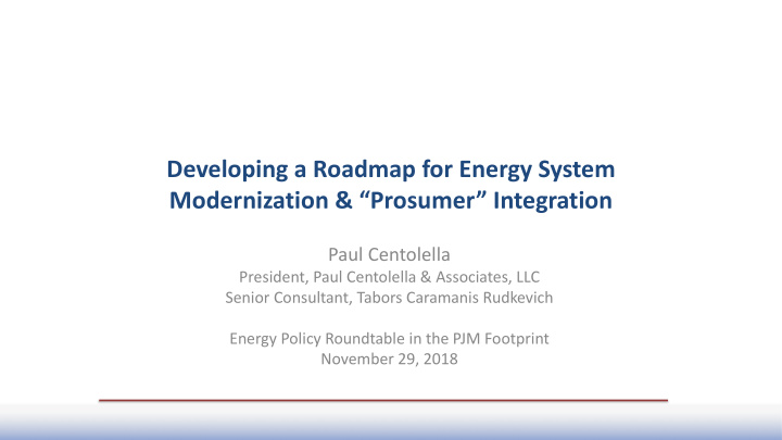 developing a roadmap for energy system modernization