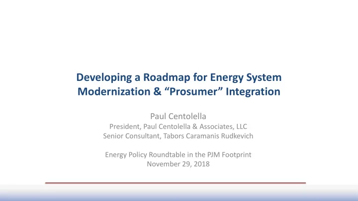 developing a roadmap for energy system modernization