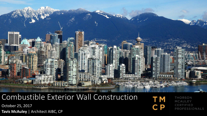 combustible exterior wall construction