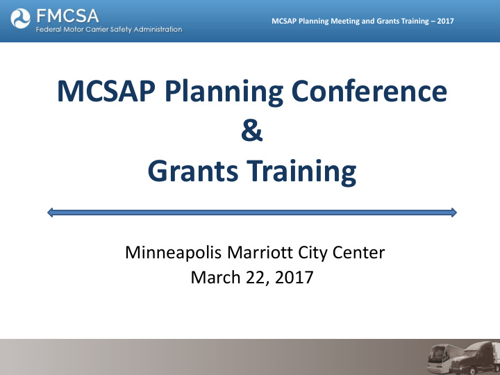 mcsap planning conference grants training