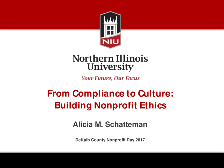 from compliance to culture building nonprofit ethics