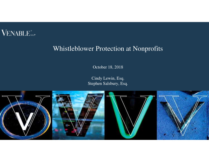 whistleblower protection at nonprofits
