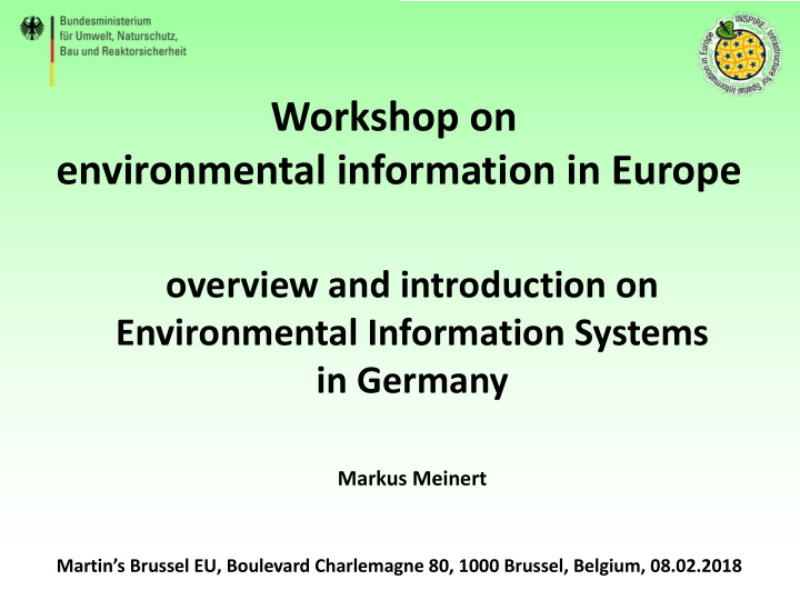 workshop on environmental information in europe