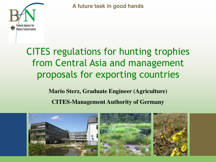 cites regulations for hunting trophies from central asia