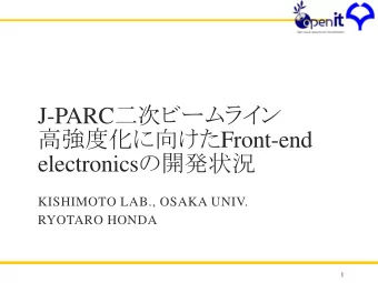 J-PARC   Front-end electronics