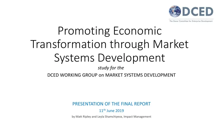 transformation through market