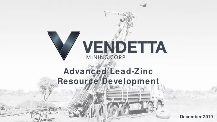 advanced lead zinc resource development
