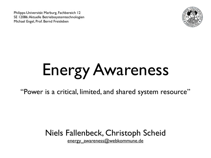 energy awareness