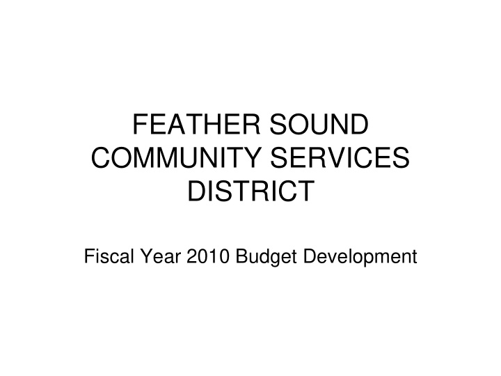 feather sound community services district