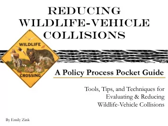 Reducing  WildLIfe-VEHicle  collisions  A Policy Process Pocket Guide    Tools, Tips, and