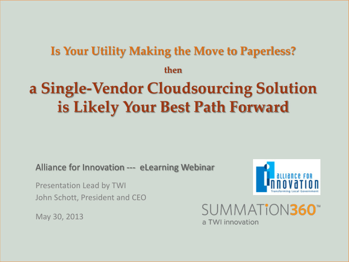 is your utility making the move to paperless then a