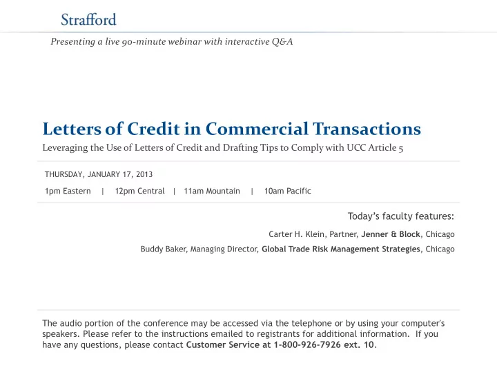 letters of credit in commercial transactions
