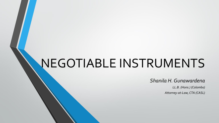 negotiable instruments